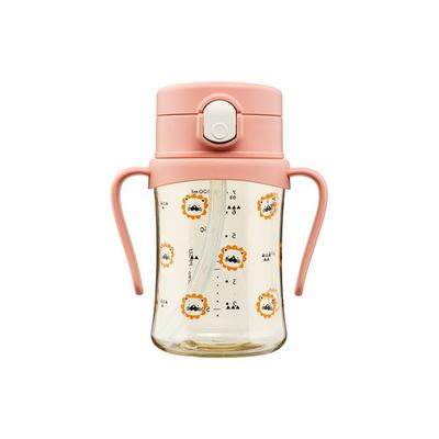 Archium Pattern Design Infant Straw Cup Archi Cup Infant Water Bottle Single Item, Pink Lion 200ml, 1 Piece, 200ml