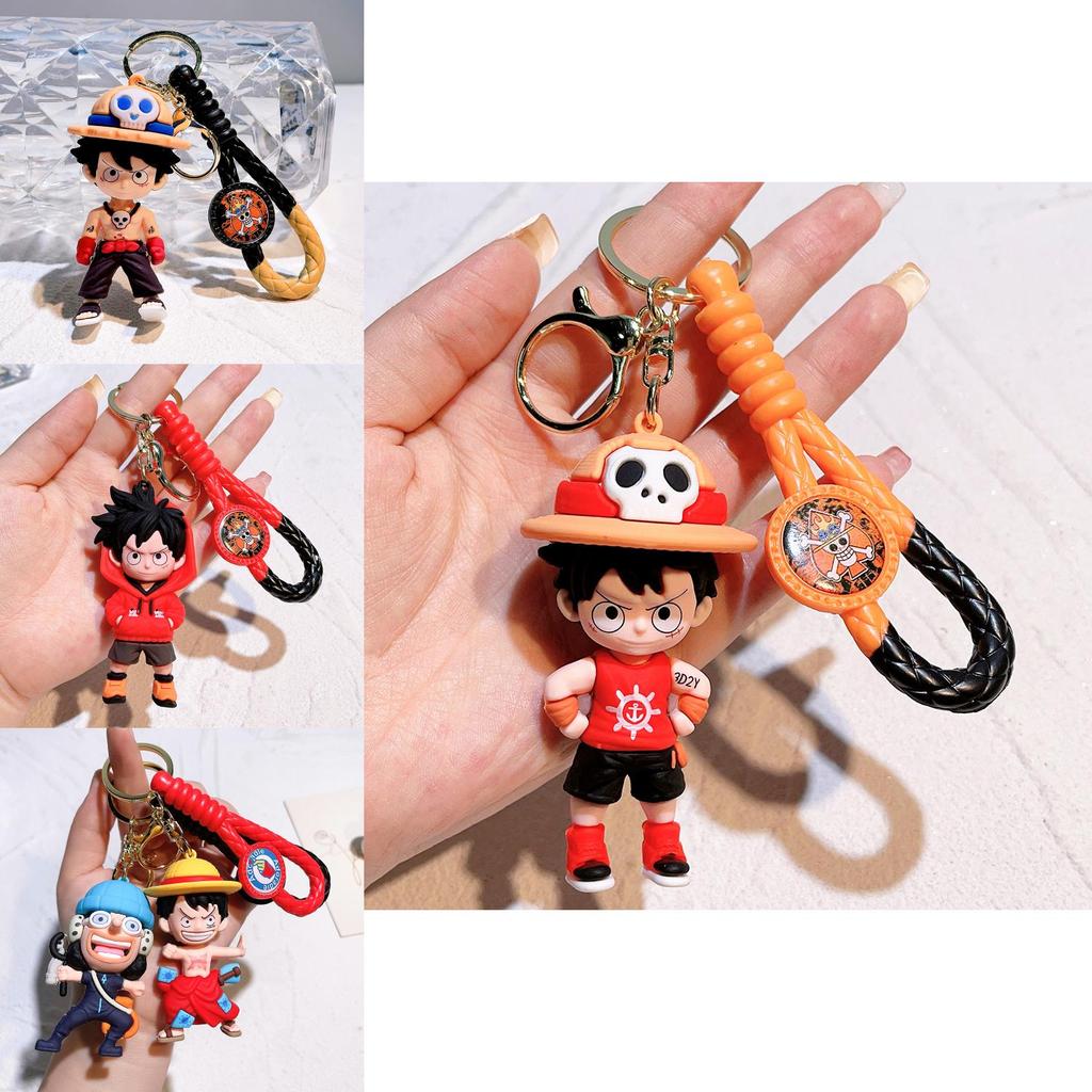 Stylish One Piece Keychain For Luffy Nami Sanji Zoro Fans Durable Silicone Accessory