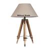 48.26 Cm Wooden Tripod Table Lamp Without Shade, Night Lamp for Bedroom, Home Decor, Living Room, Light Lamp, Bedside, Bedroom, Room Decor