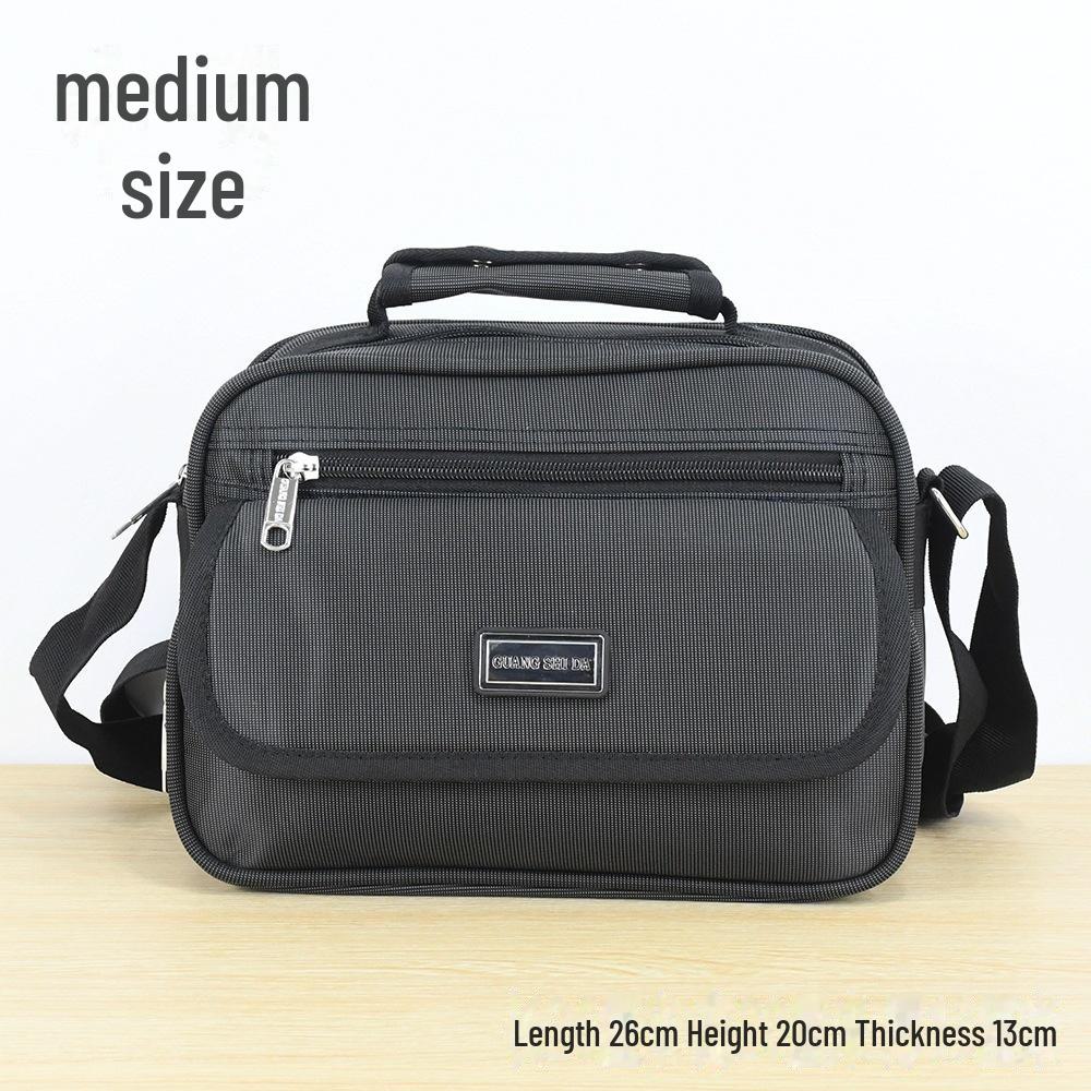 Black Waterproof Messenger Bag for Men and Women - Shoulder, Cashier, Storage, Express Handbag, and Wallet In One