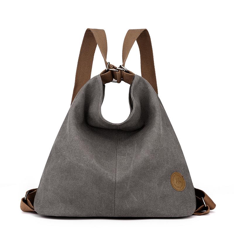 2025 Stylish Large-Capacity Korean Canvas Backpack: Versatile One-Shoulder Women’s Bag with Handles and Straps