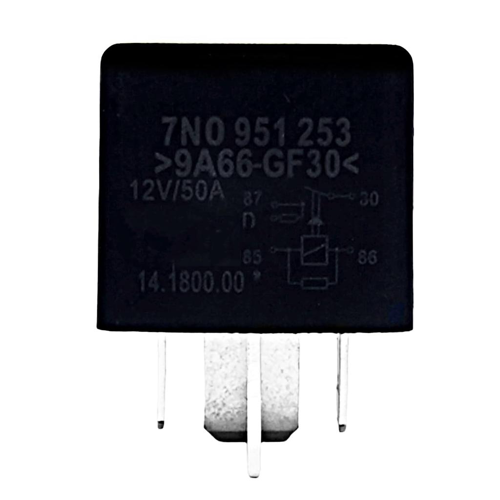 7N0951253#507 12VDC 50A 5 Pins Automotive Replacement Electrical System Relay Starter Relay Fits for 3D0951253A 95561502700