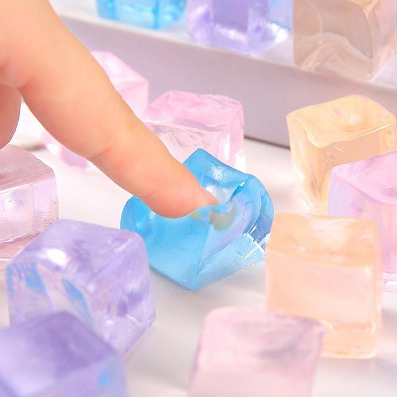 10 Stück Eiswürfel Fidget Stressabbau Squeeze Spielzeug Erwachsene Kinder Geburtstagsgeschenke Klassenzimmerpreise Druckresistentes Spielzeug