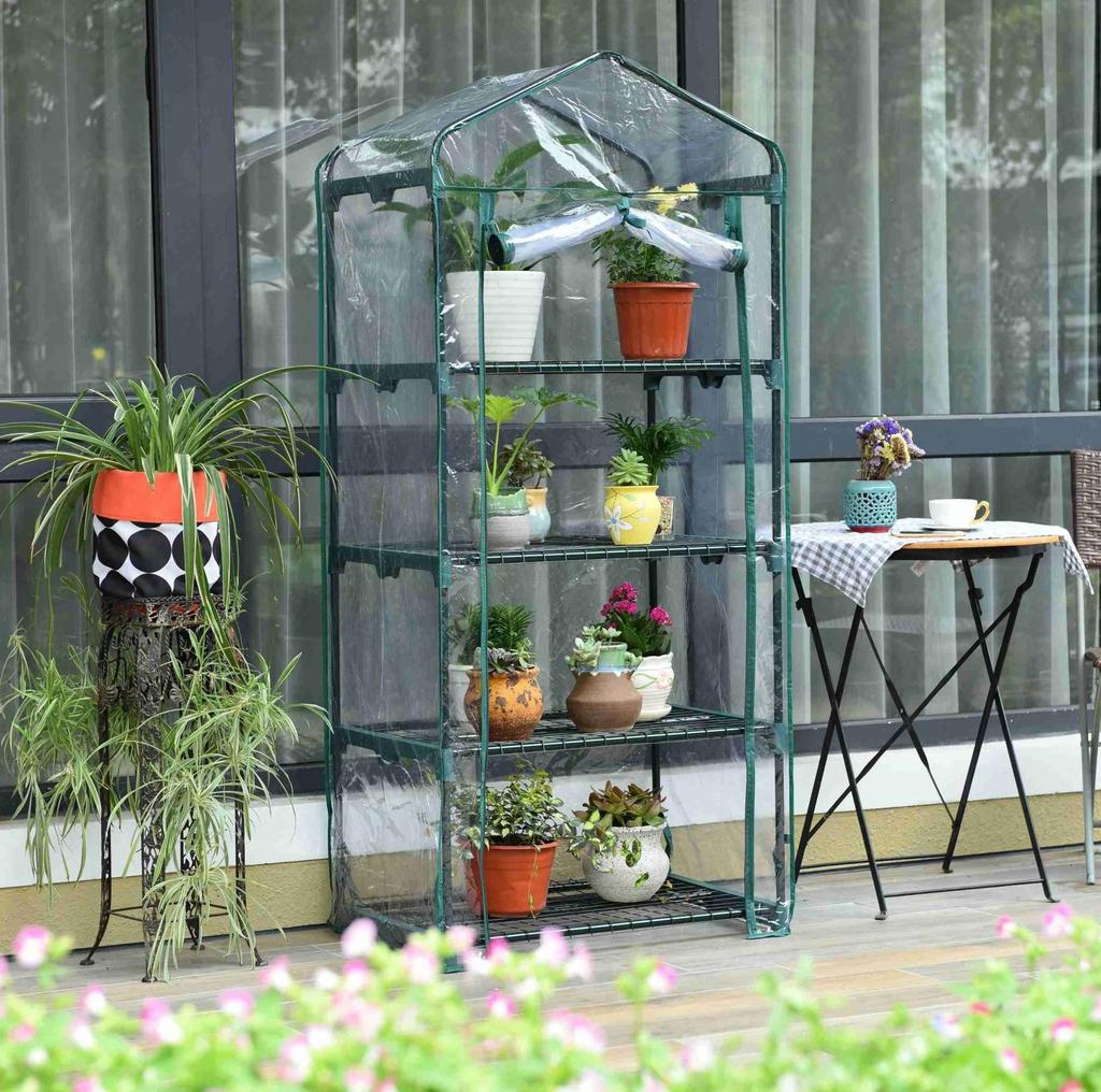Garden Warmer Cover PVC Flower and Plant Insulated Warming Shed Greenhouse Warming Sunroom Insulated Rainproof Trellis