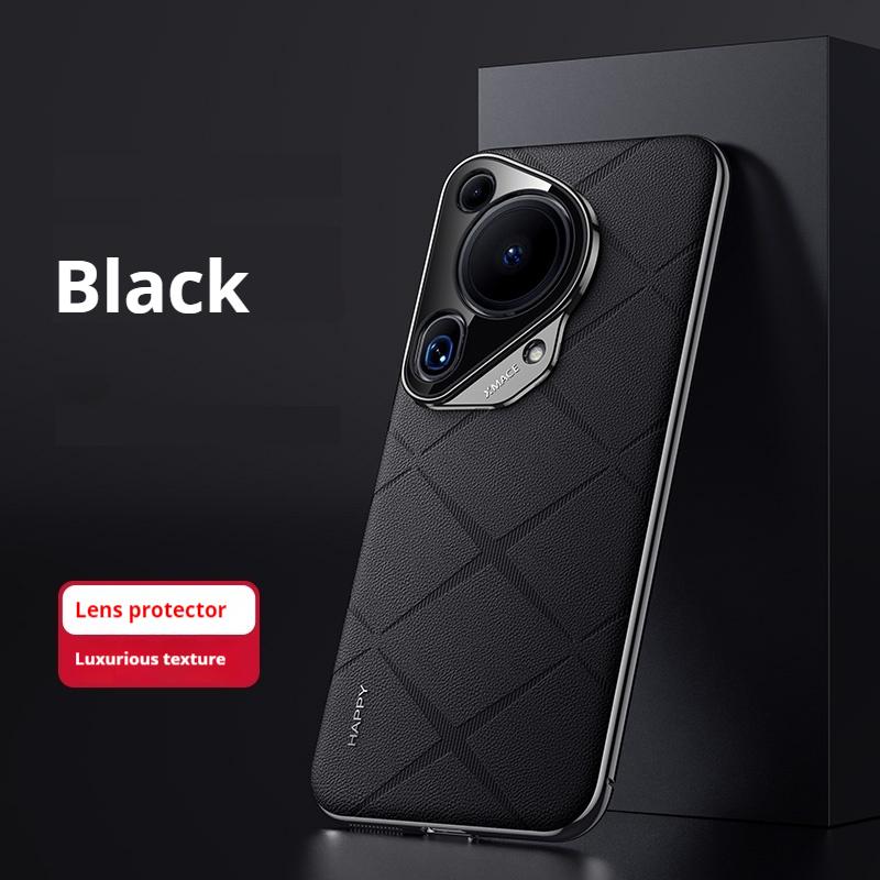 Fashion Leather Back Electroplated Hard PC Cover Case For Huawei Pura 70 Pro Ultra P60 PRO Art Nova 13 12