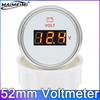 52mm Voltmeter Universal Electrical Car Truck 8-16V 18-32V 9-32V with Red Backlight 12V 24V for Car Boat