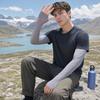 Sun Protection Ice Sleeves for Men Women, Breathable Ice Silk Cooling Arm Sleeves with Thumb Hole, Lightweight UV Sun Protection Sleeve for Summer
