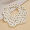 Class A Pure Cotton Petal Bib 360 Degree Rotating Breathable Absorbent Newborn Saliva Towel Baby Bib