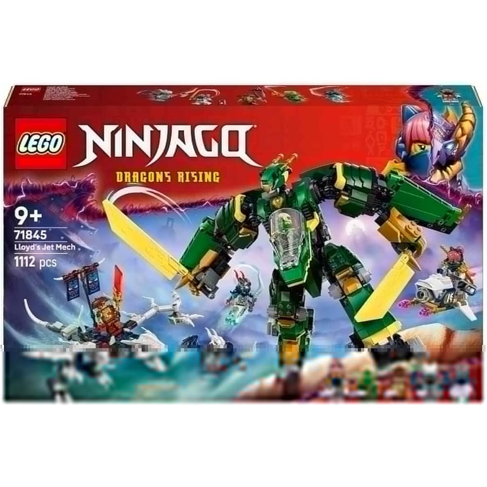 LEGO Ninjago Lloyd's Green Jet Mech Building Set Toy for Kids Ages 9-11, Includes Vehicle and Robot Features