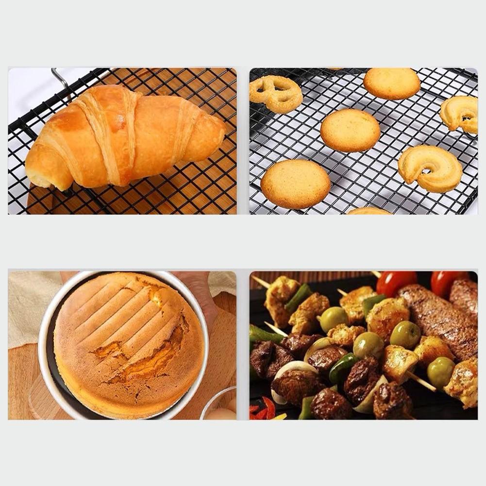 Cake Cooling Rack Saving Time Biscuit Dish Tray Black