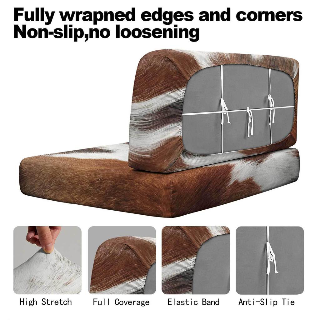 RV Camper Elastic Sofa Cover with Anti-Slip & Anti-Shedding Tie Rope