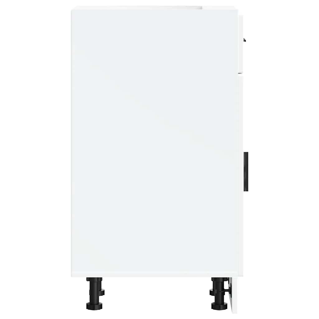 Porto weißer Küchenunterschrank mit eingebauter Schublade, Aufbewahrungsschrank für Schüsseln, Maße: 30x46x81,5 cm