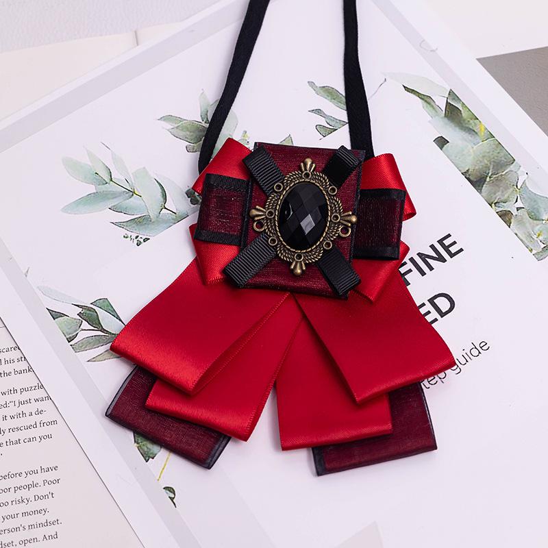 Men s Double Layer Formal Suit with Korean Style Ribbon, Lapel Flower, and Bow Tie for Weddings or Banquets. красный