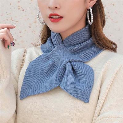 Women Casual Cross Keep Warm Straps Shawl Ladies Autumn Winter Scarf Soft Neck Scarf Girls Knitted Scarf