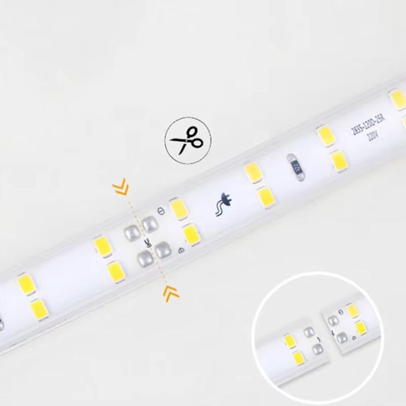 220v Led strip 2835 High Brightness 120LED/m with ON-OFF Switch Waterproof Flexible Led Tape Diode Lamp for Home Room Decor