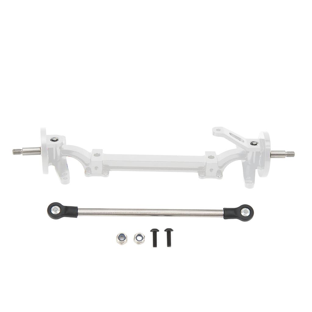 RC Front Axle Steering Link Rod Set Aluminum Alloy Steel RC Front Steering Wheel Axle for Tamiya