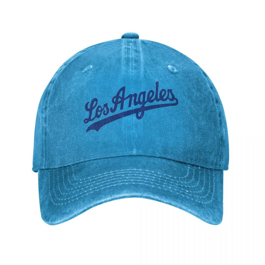 Retro It's Time To Los Angeles City Baseball Caps Unisex Style Distressed Denim Sun Cap Outdoor Activities Caps Hat