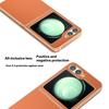 For Samsung Galaxy Z Flip7 FE 5G/Z Flip6 5G Case Electroplating Edge PU Leather Coated PC Phone Cover