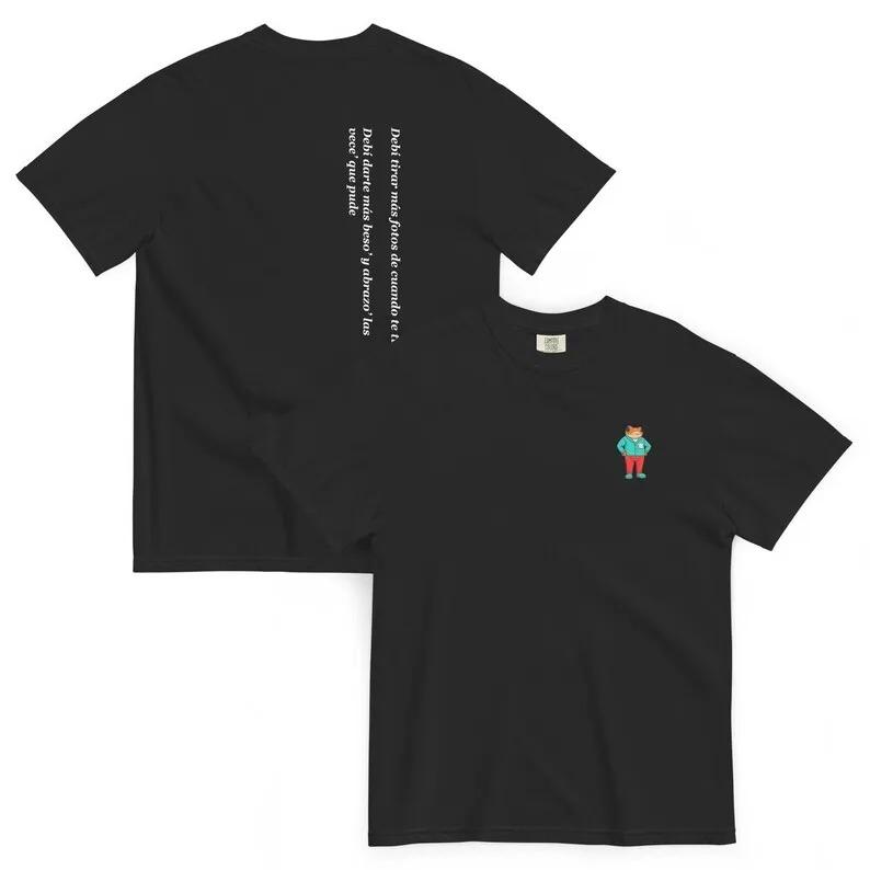 

Anthropomorphic Fox Cartoon Double Sided Spanish Nostalgic Quote Streetwear T-Shirt 4XL