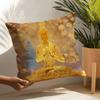 Buddhist Religious Art Pillow Case Linen Cushion Covers For Decorative Sofa Home Pillows Case Car Chair Pillows Cases