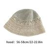 Elegant Waves Bucket Hat Handwoven Breathable Crochet Hat Holiday Decors Vacation Hat Western Cloches Style