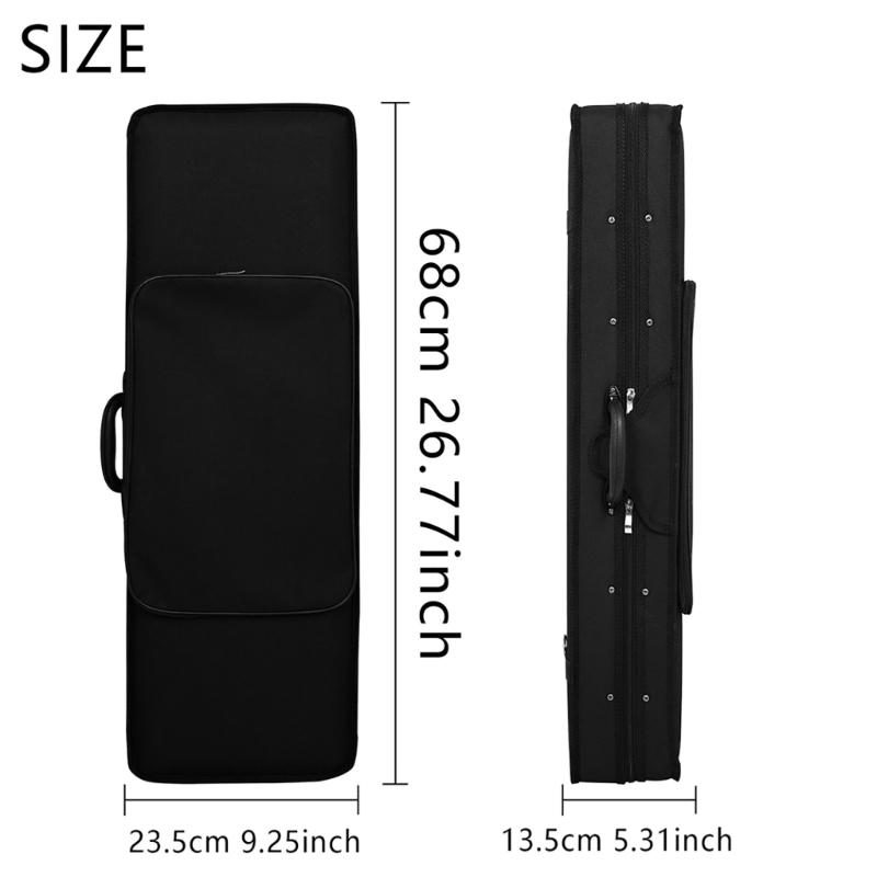 Oxford Fabric Violin Carry Transport Case With Shockproof Padding And Adjustable Shoulder Strap For 1/4 To 4/4 Violins