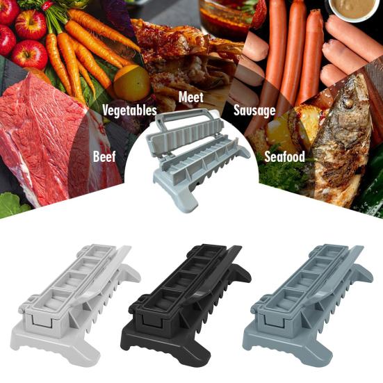 Skewers Kebab Maker Beef Meat Vegetables Kebab Mold for BBQ Grilling Portable Press Type Kebab Tool for Barbecue Parties Picnics