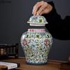Enamel Color General Jar Ceramic Candy Jar Tea Caddy Cosmetic Containers Classical Porcelain Storage Jars Vintage Home Decor