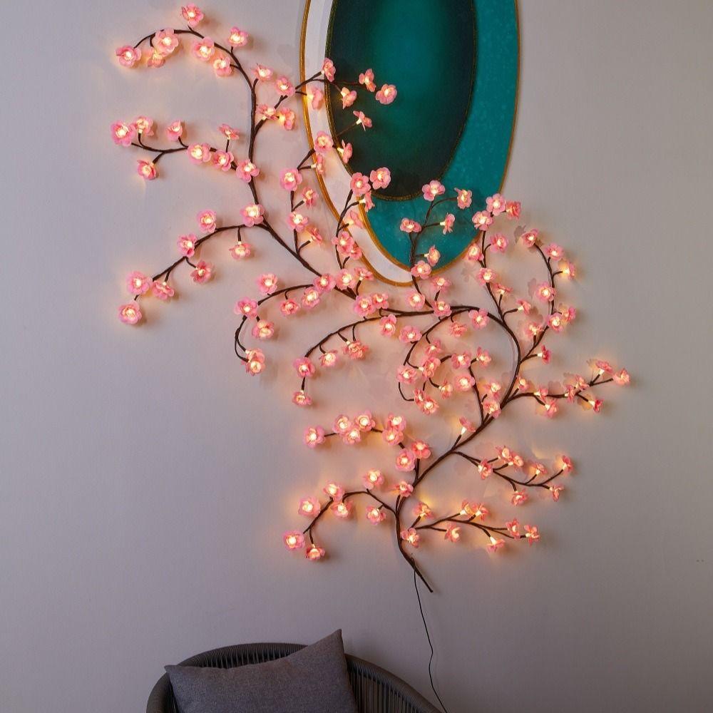 Creative Wall Decor Light 48/72/96/144 LED Bendable Flower Branch Lamp  Wall Window Decor