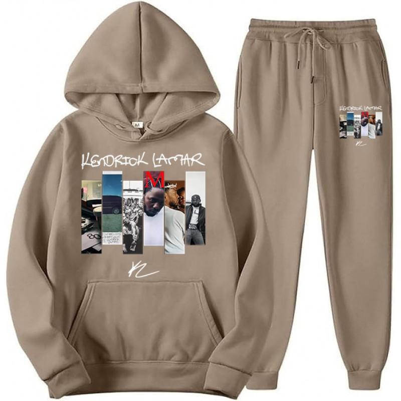 Kendrick Lamar Hoodie Set Unisex Long Sleeve Fleece Tracksuit Winter Casual Wear