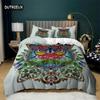 Butterfly Duvet Cover Europe Geometric Moth Bedding Set Queen Size For Kids Boys Girls Teens Mystic Fantasy Room Dorm Decorative