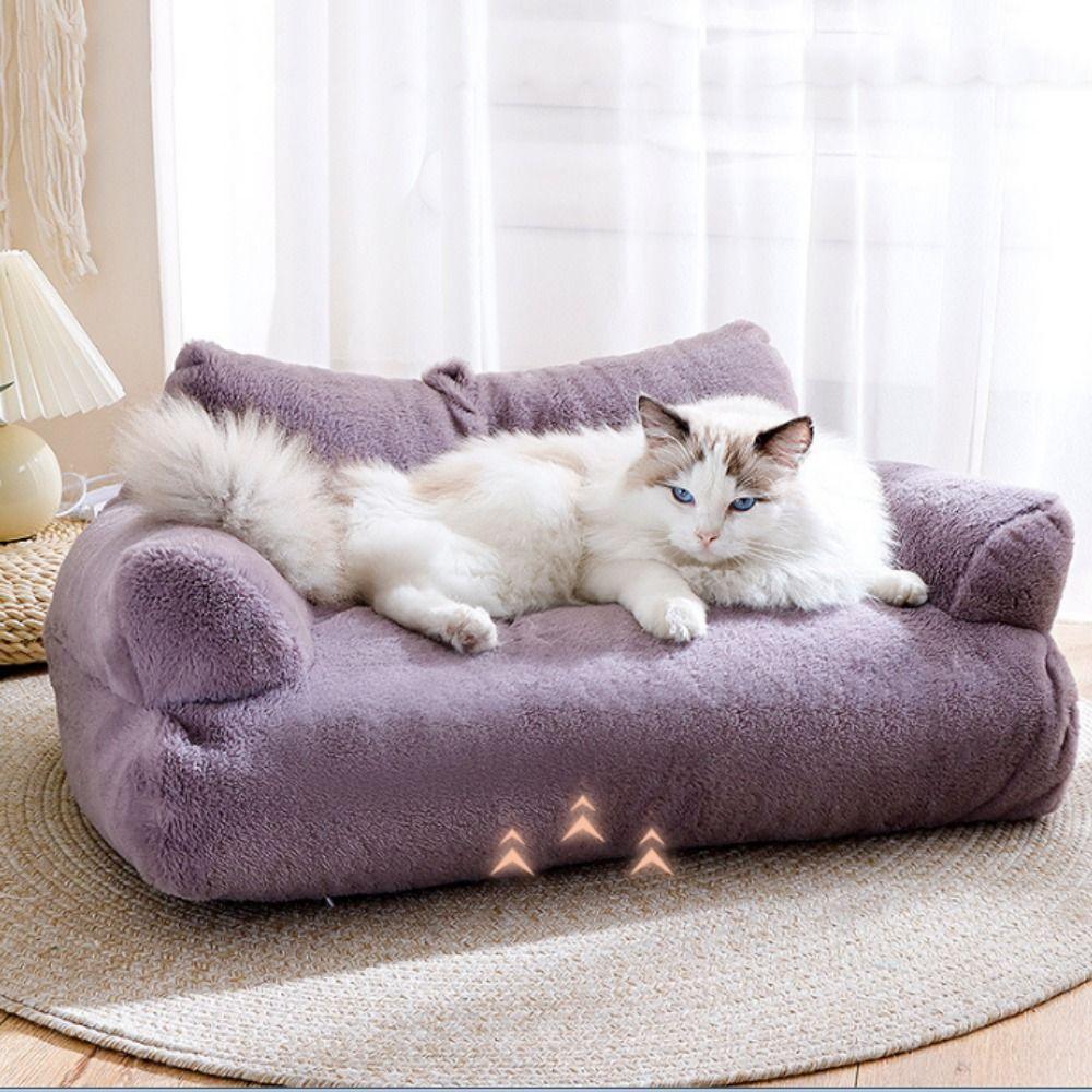Warm Winter Warm Cat Nest Plush Kitten Puppy Sleeping House Soft Cat Bed Sofa Spring