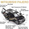 1:32 MITSUBISHI Lancer IX EVO PAJERO Car Model Toy Simulation Sound Light Rubber Tires Doors Opened Models Gifts for Children