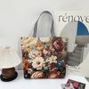 Bolsa de Ombro Feminina Bordada com Fio Dourado - Estilo Étnico, Grande Capacidade