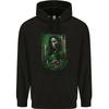 Green Zombie Woman USA Flag St Patricks Day Childrens Kids Hoodie