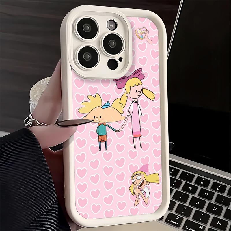 

Phone Case for iPhone 17 Air 16E 15 16 Pro Max Cartoon Hey Arnold Helga Cover 14 Plus 13 12 Mini Soft Shell Silicone Fundas iPhone 17