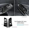 Carbon Fiber Door Window Lift Switch Panel Cover for 2025 2026 Toyota GR Yaris LHD