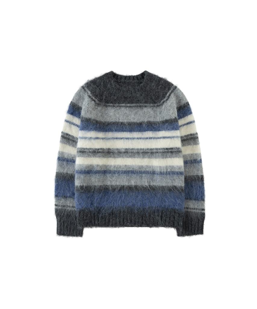 Banwonateullie Kn4276 Gradient Stripe Knit_Charcoal