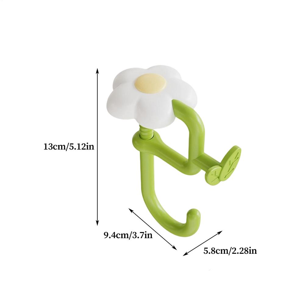 Desk Side Hooks Portable Bag Hook Flower Plastic Table Hook Purse Handbag Travel Bag Organizer Holder Hanger Office Decor