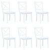 Day and Night - Day and Night Dining Chairs 6 Units Solid White Rubber Wood