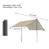 Camping Awning with Poles Waterproof UV Protection Sun Shade Outdoor Camping Hiking   Backpacking Tarp Rain Fly