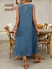 Women's Sleeveless Retro Casual Loose Dress
