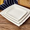 ZISIZ 10-inch Square Ceramic Dinner Plates (Set of 2)