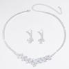 Super Flash Zircon Butterfly Tassel Earrings Necklace Set Temperament Fashion Collarbone Chain High Sense Wedding Accessories