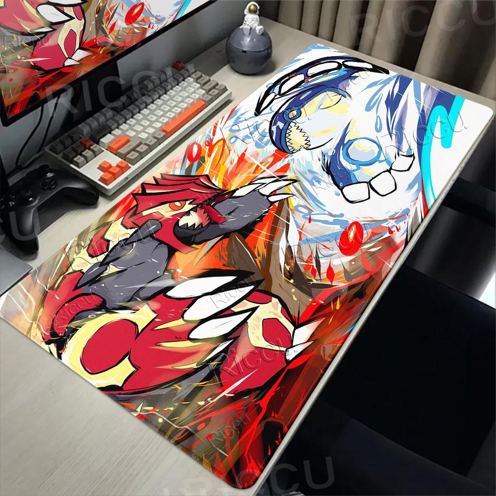 Mouse Pads P-Pokemon Kawaii Kyogre Pattern PC Computer Gaming Accessories Rug Rubber Extended Carpet Gamer Keyboard Non-slip Mat