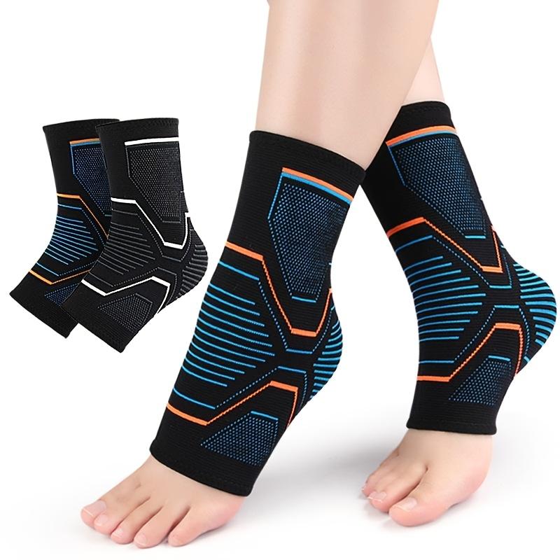 1Pc 3D Knit Elastic Jersey Fabric Ankle Support Compression Sleeve for Outdoor Mountaineering Fitness Sports Stabilization