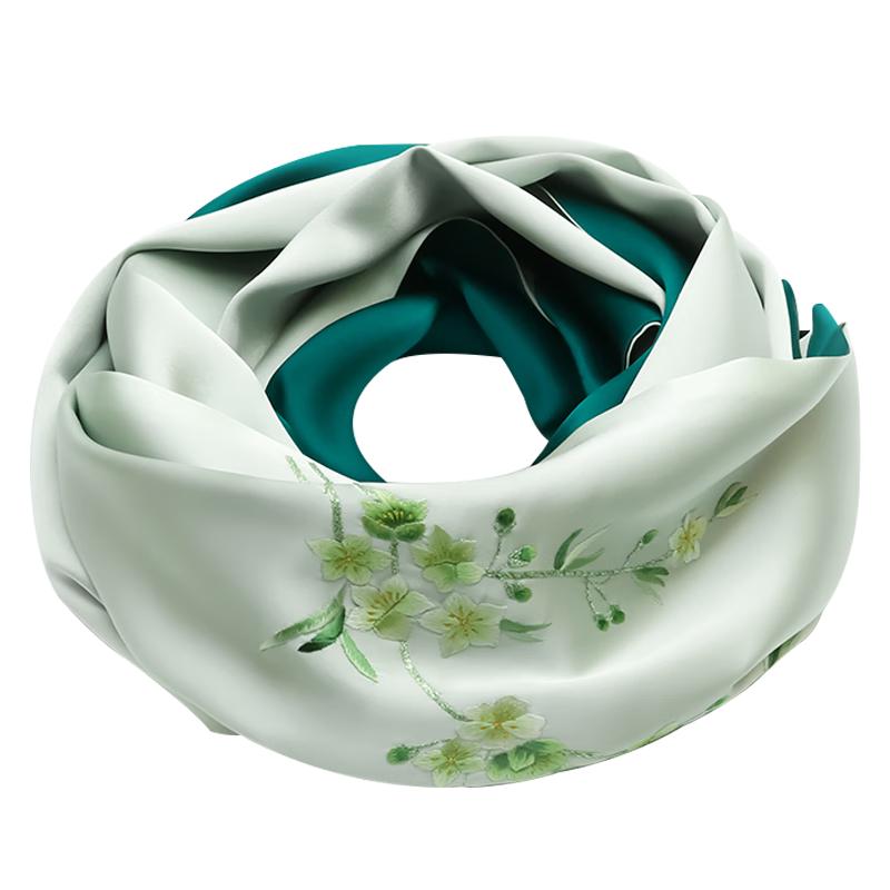 

Шарф из тутового шелка ручной вышивки Чжи Цзинь Лоу Сучжоу