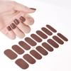 16Tips White French Semi-Cured Gel Nail Patch Sliders Full Cover Gel Nail Stickers For UV Lamp Adhesive Decals Manicure Patch #7