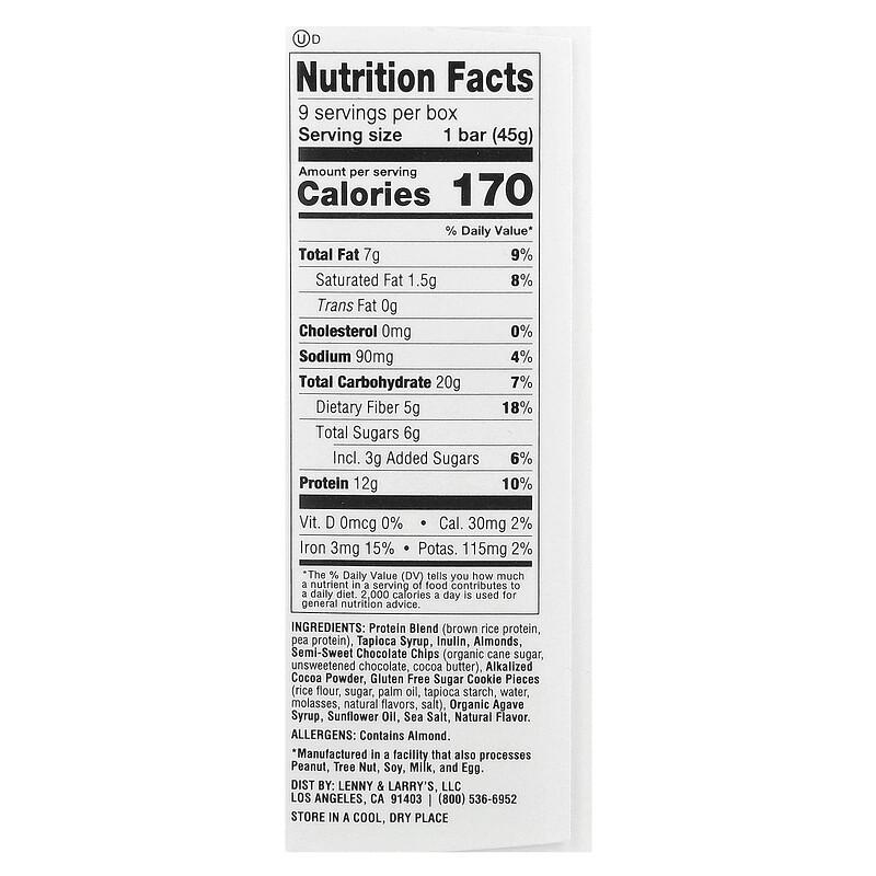 Cookie-Fied® Bar, Chocolate Almond Sea Salt, 9 Bars, 1.59 oz (45 g) Each