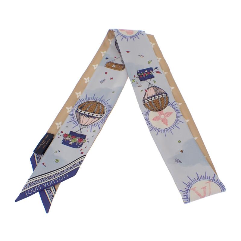 Louis Vuitton M79533 Scarf Blue/beige Silk Women